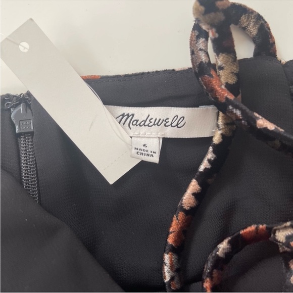 Madewell Velvet Floral Thistle Cami Jumpsuit Size 6 - Picture 6 of 7